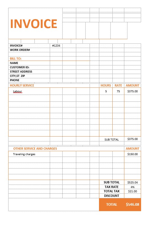 Consultancy Service Invoice Template PSD template